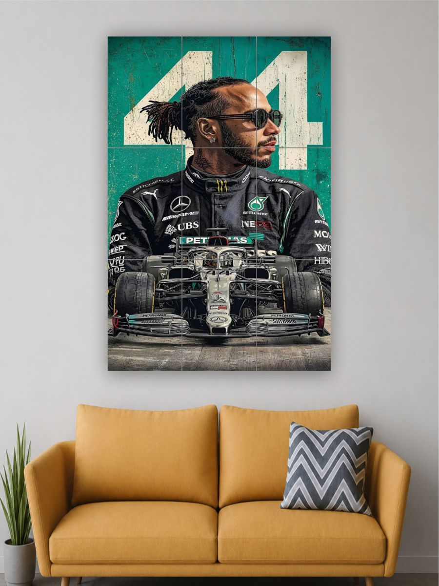 Lewis Hamilton F1 One Champion – 9-Piece Split Wall Art Poster
