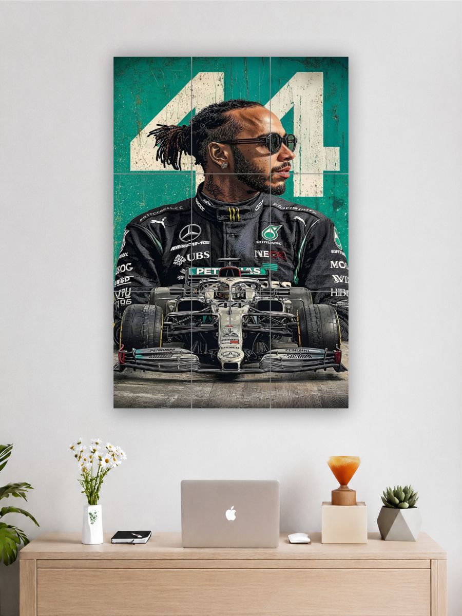 Lewis Hamilton F1 One Champion – 9-Piece Split Wall Art Poster