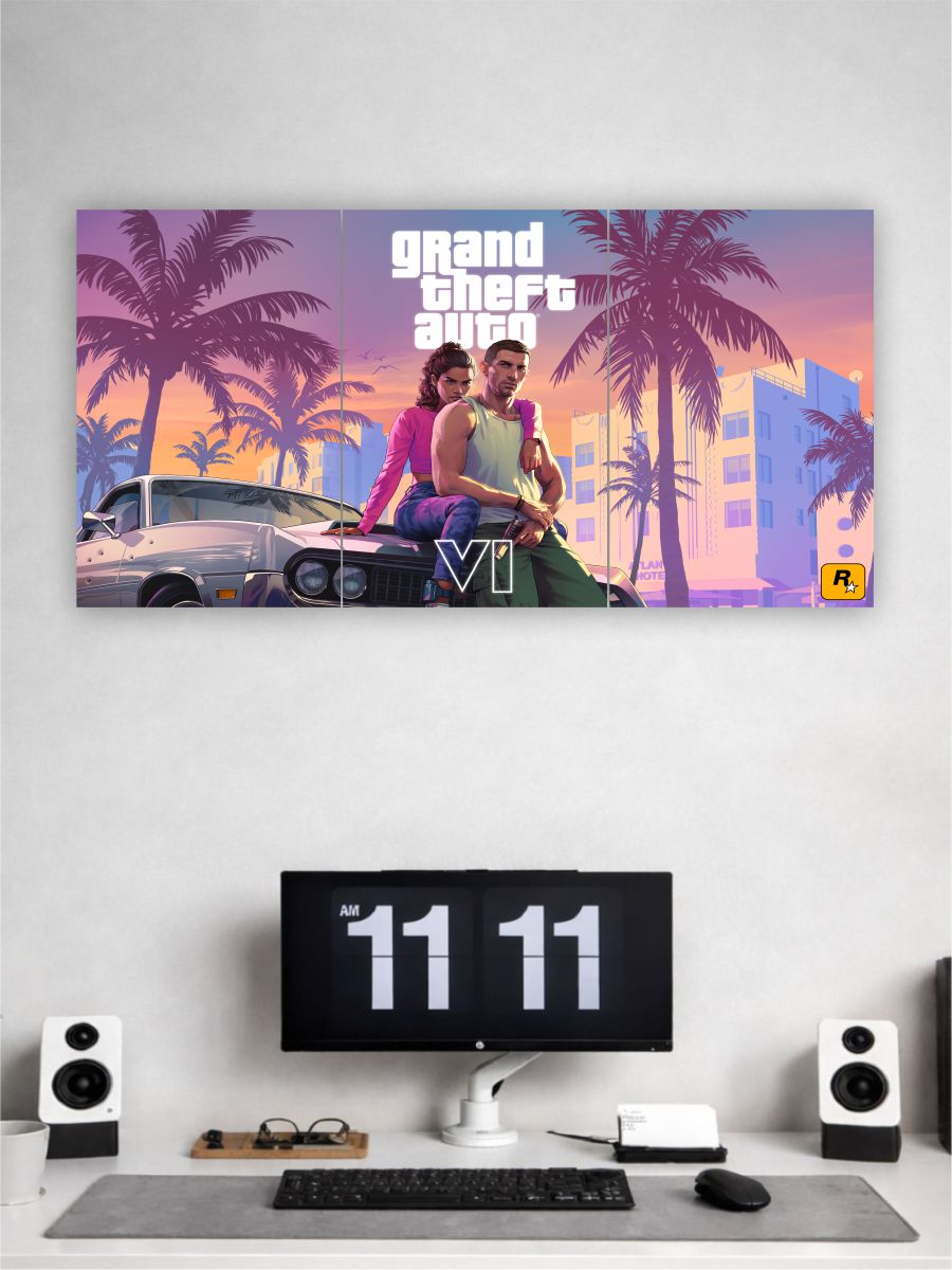 GTA 6 GAMES SPLIT POSTER