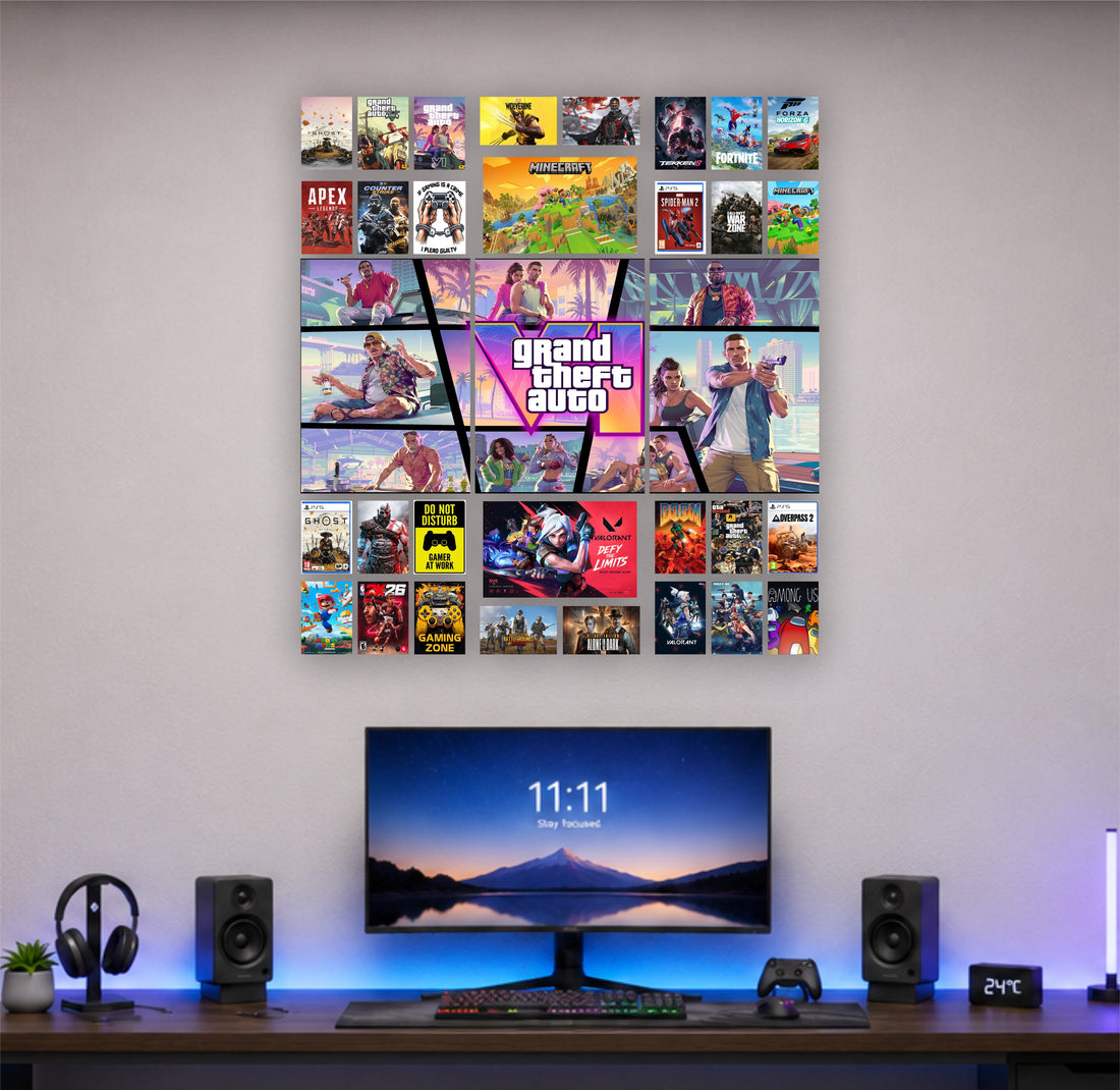 GTA 6 Gaming Poster Wall Collage | Aesthetic Room Decor