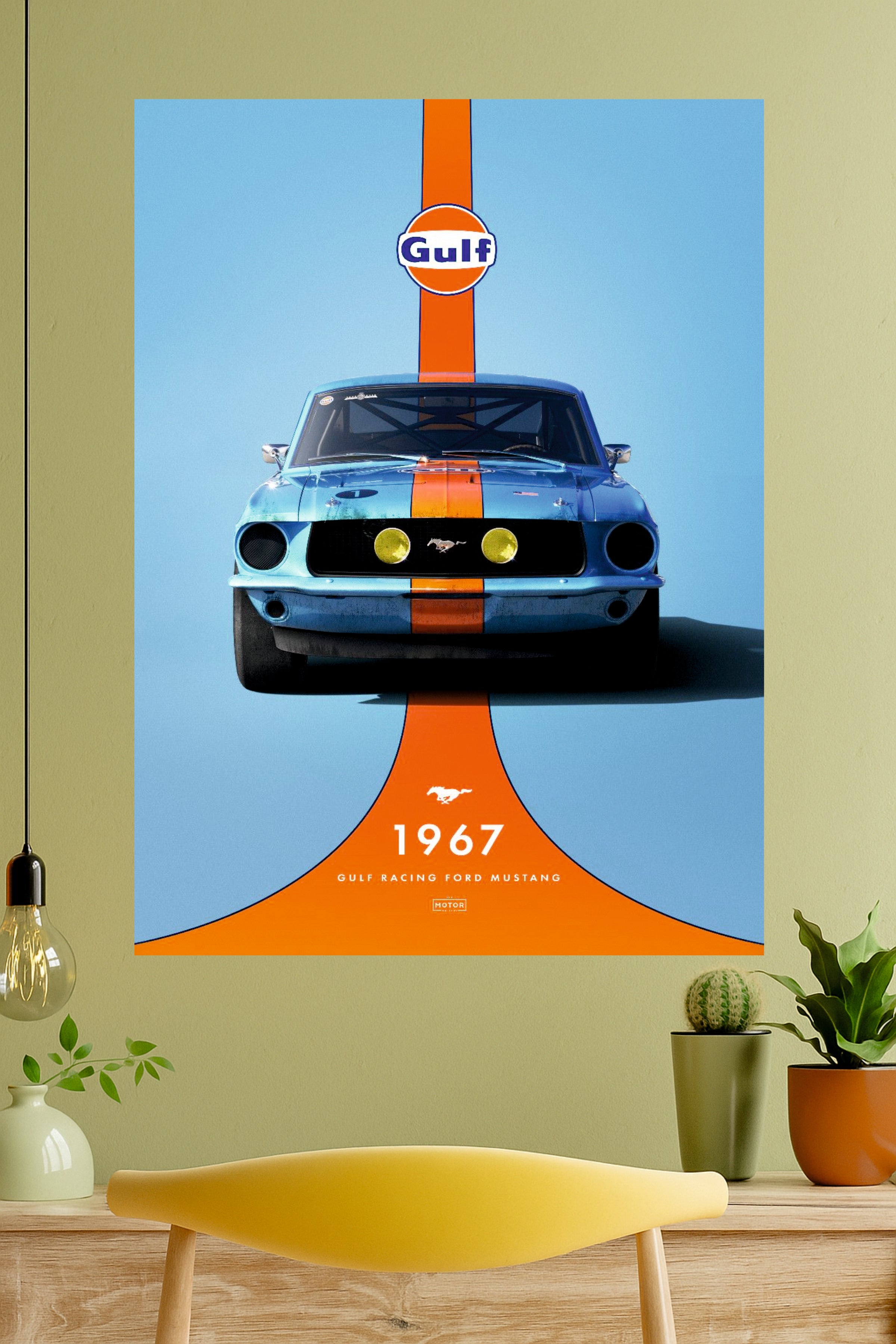 Ford Mustang 1967 Gulf Poster