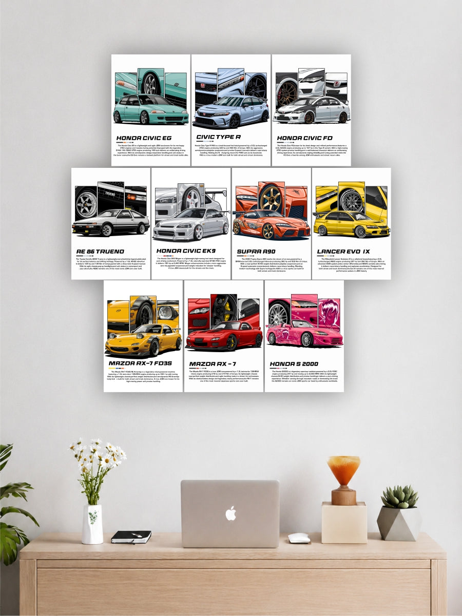 JDM Japanese Sports Car Collection-Set of 10