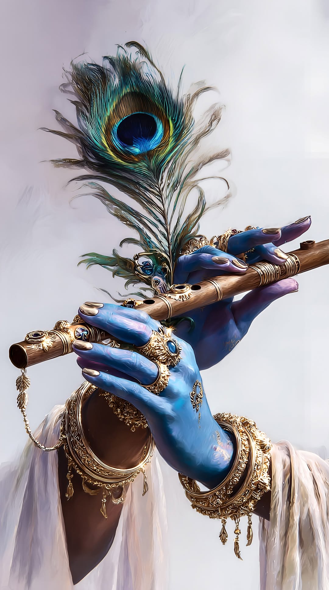 Krishna Flute Art wall Frame