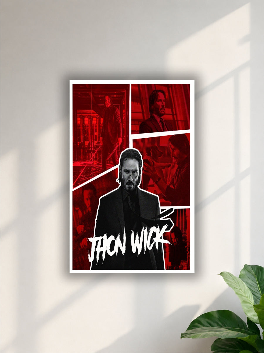 John Wick Neon Action Wall Poster