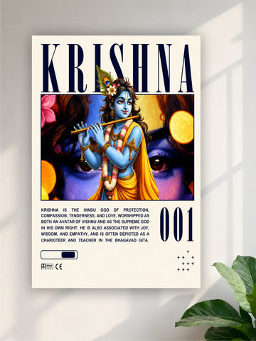 Krishna Aesthetic Devotional Wall Poster