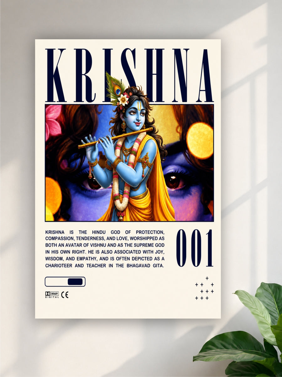 Krishna Aesthetic Devotional Wall Poster