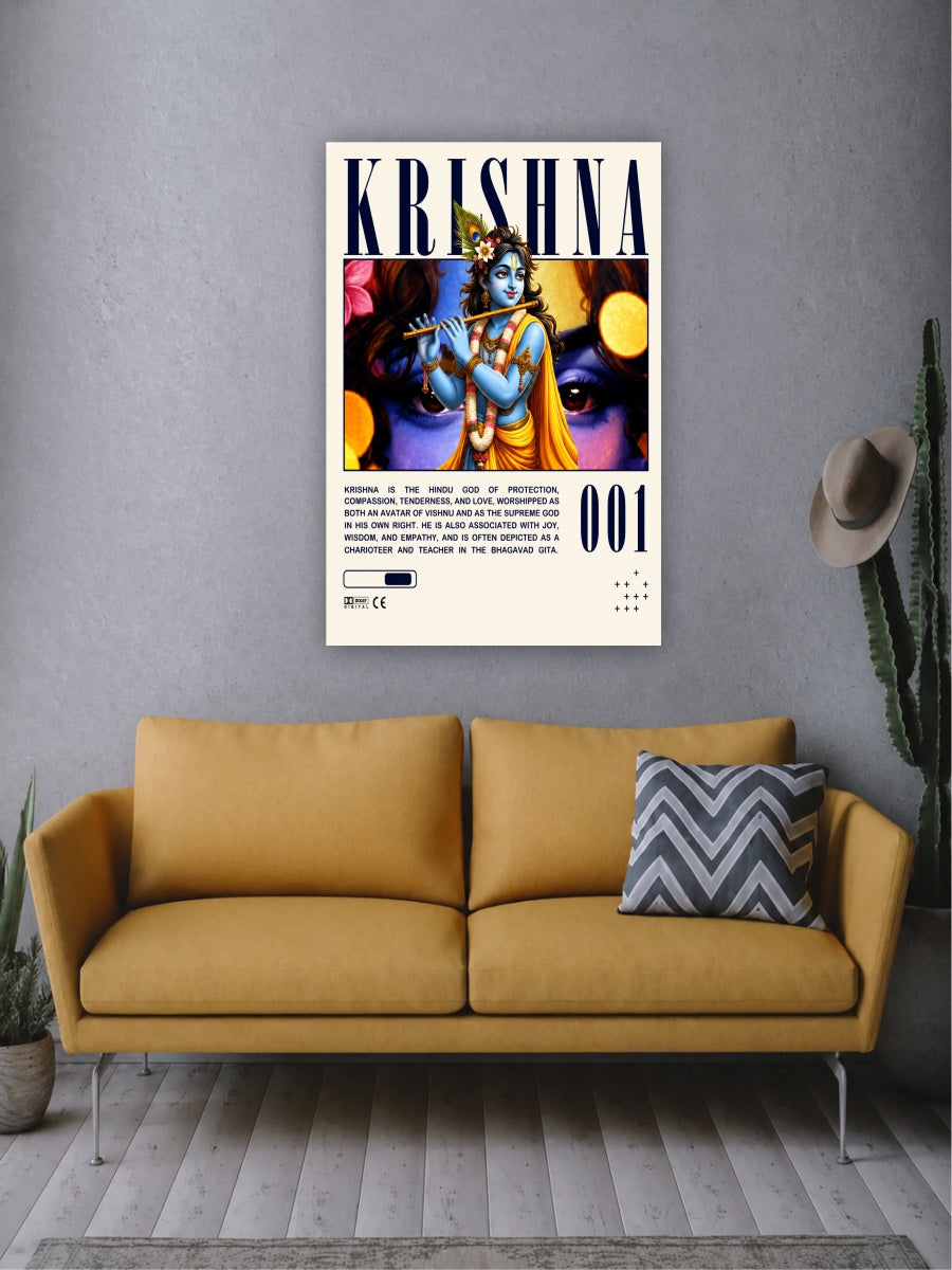 Krishna Aesthetic Devotional Wall Poster