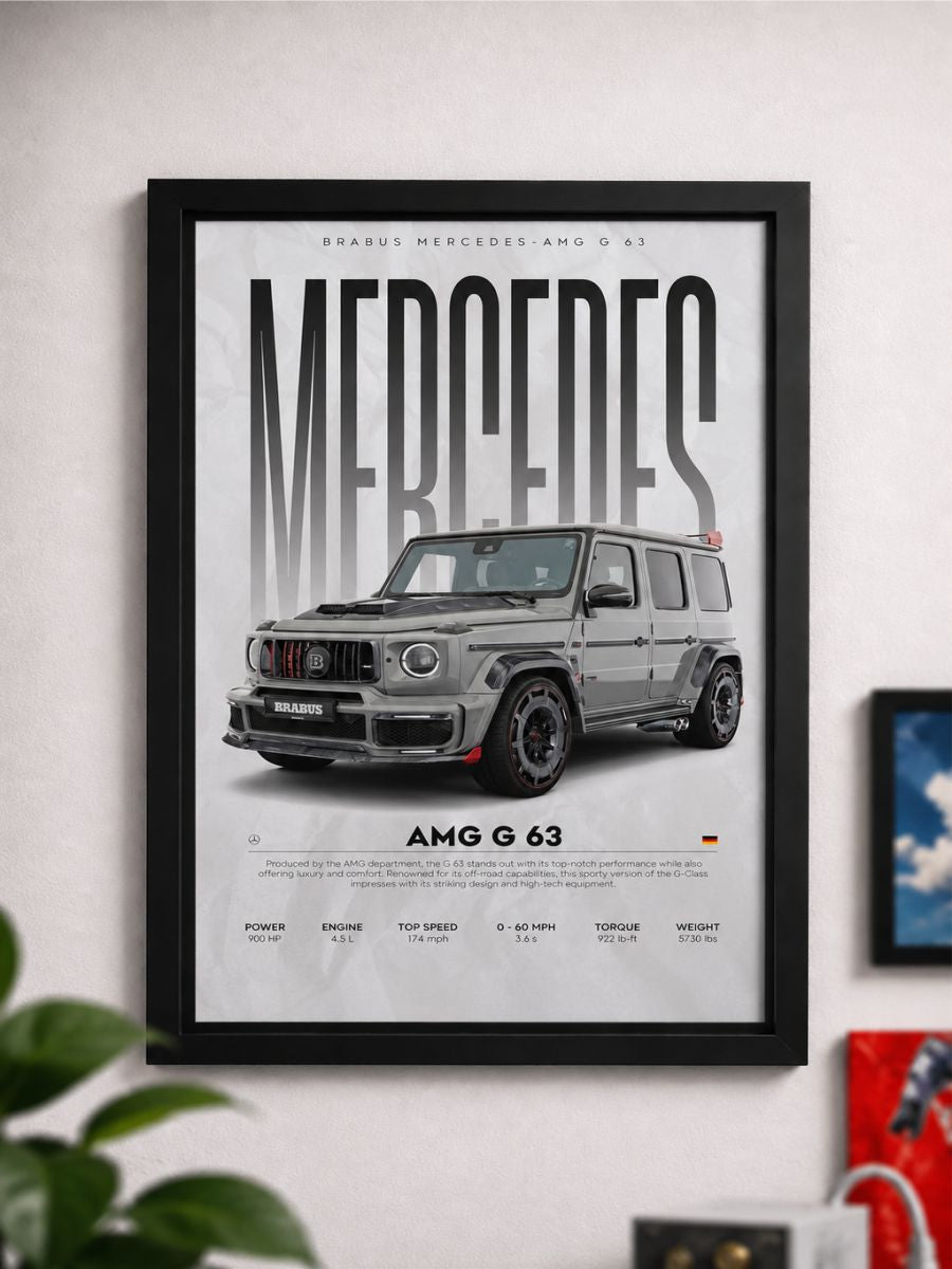 MERCEDES AMG 63 Wall Frame Poster