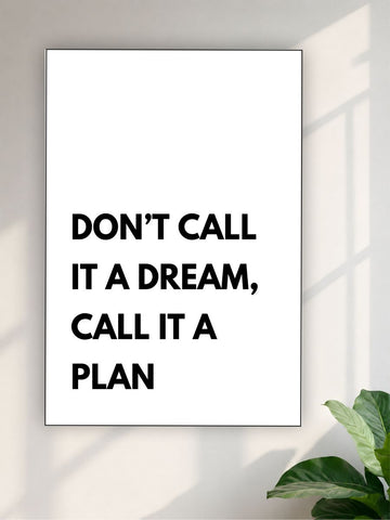 Dream to Plan Motivation Poster