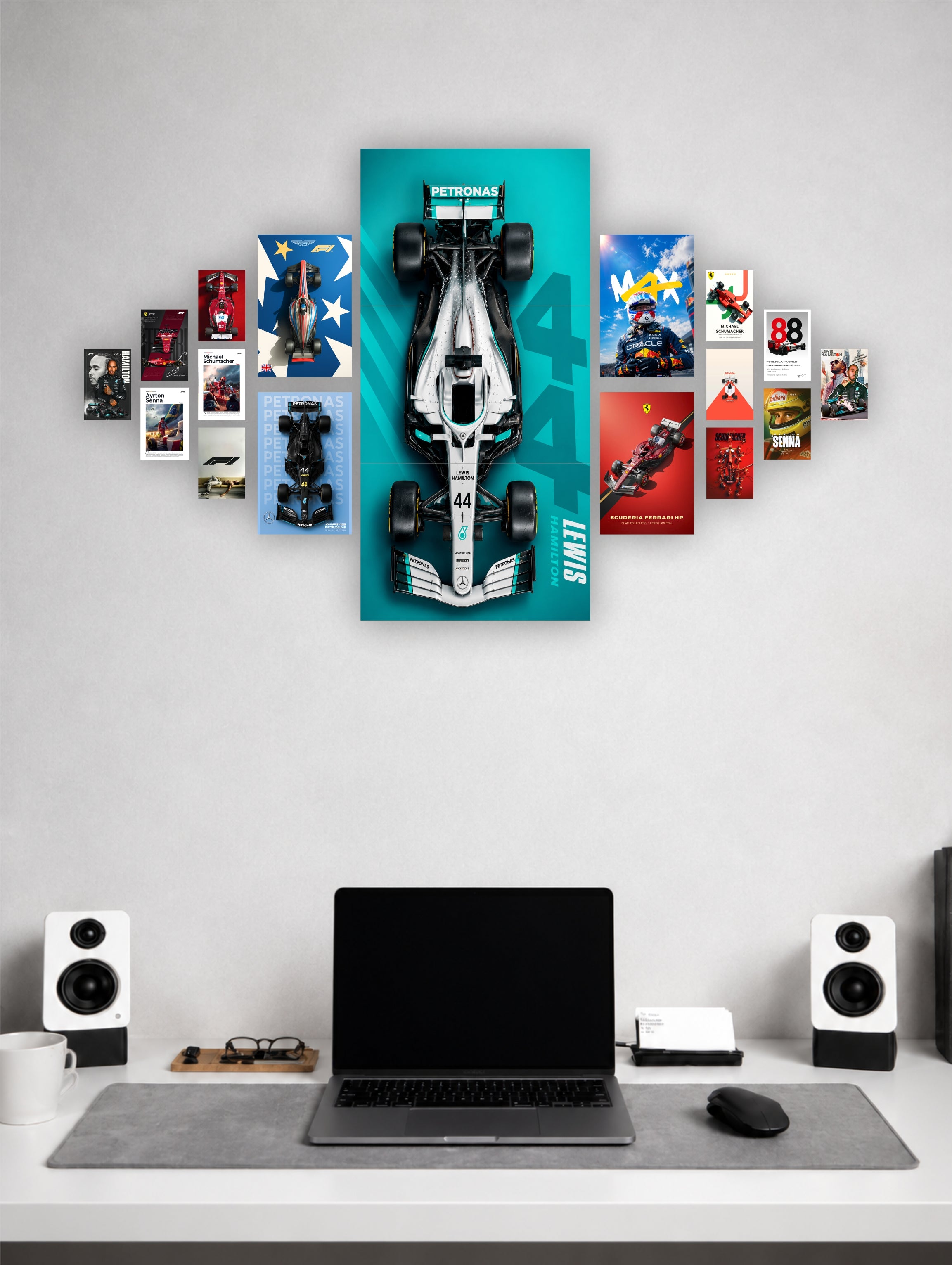 Mercedes F1 Racing Poster  Wall Art Collection  Premium Motorsport Aesthetic Posters