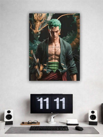 Roronoa Zoro Dragon Warrior Anime Poster