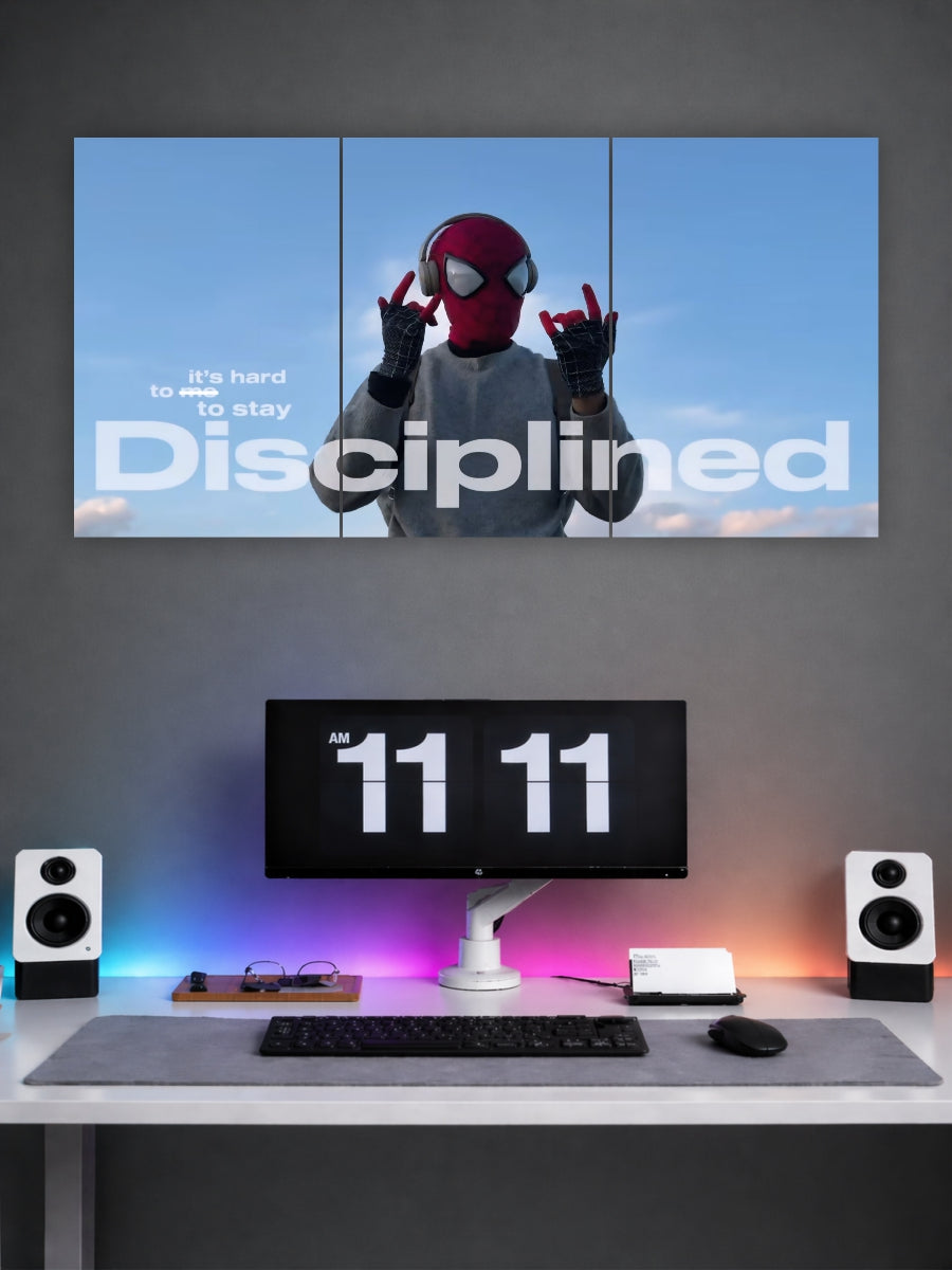 Stay Disciplined Split Poster