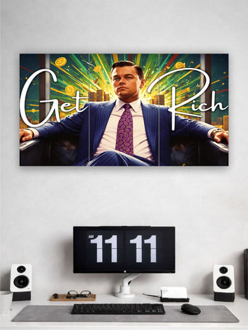 Get Rich Motivational Poster Set of 3