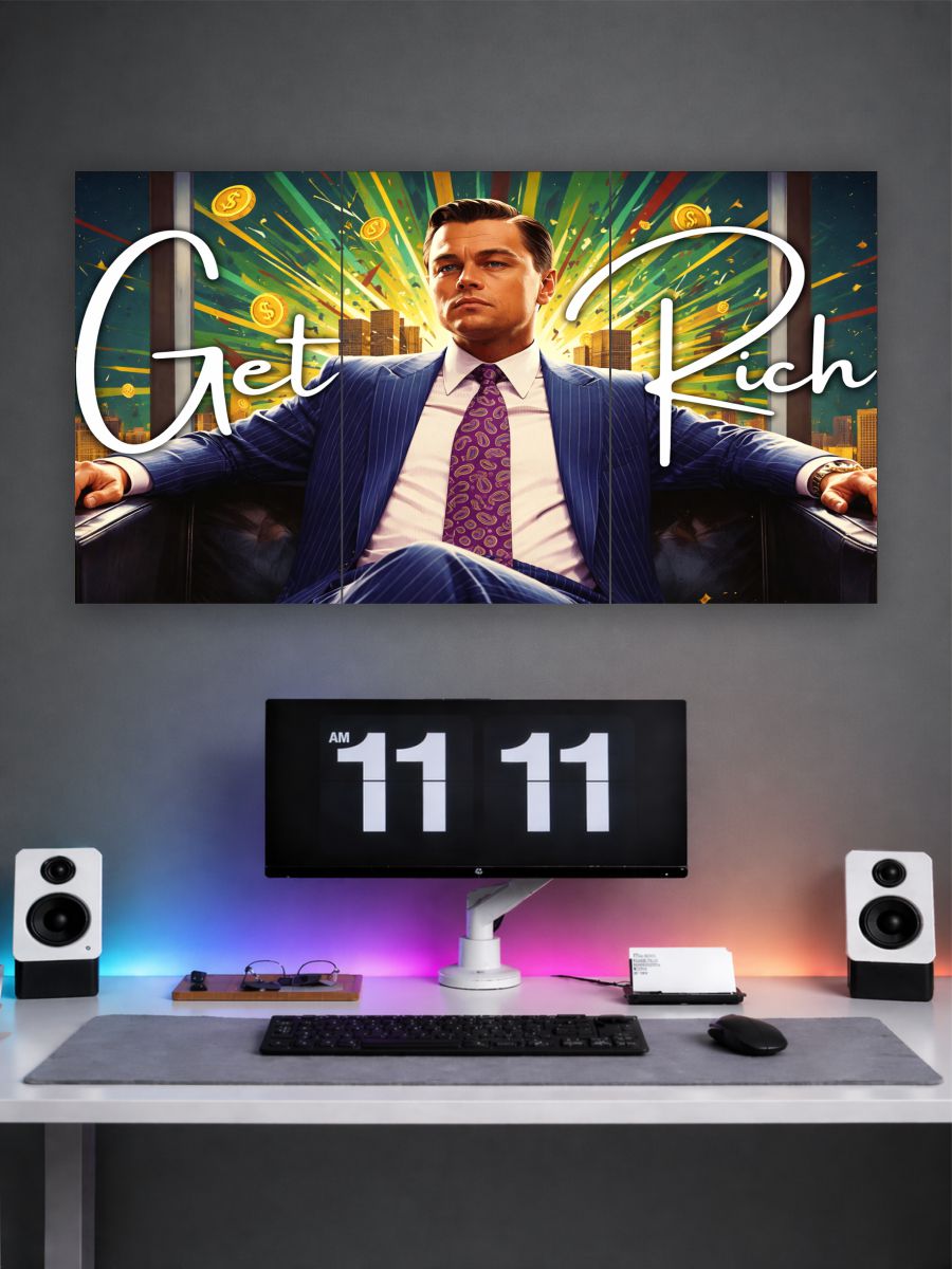Get Rich Motivational Poster Set of 3