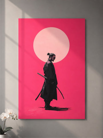 Pink Samurai Metal Poster