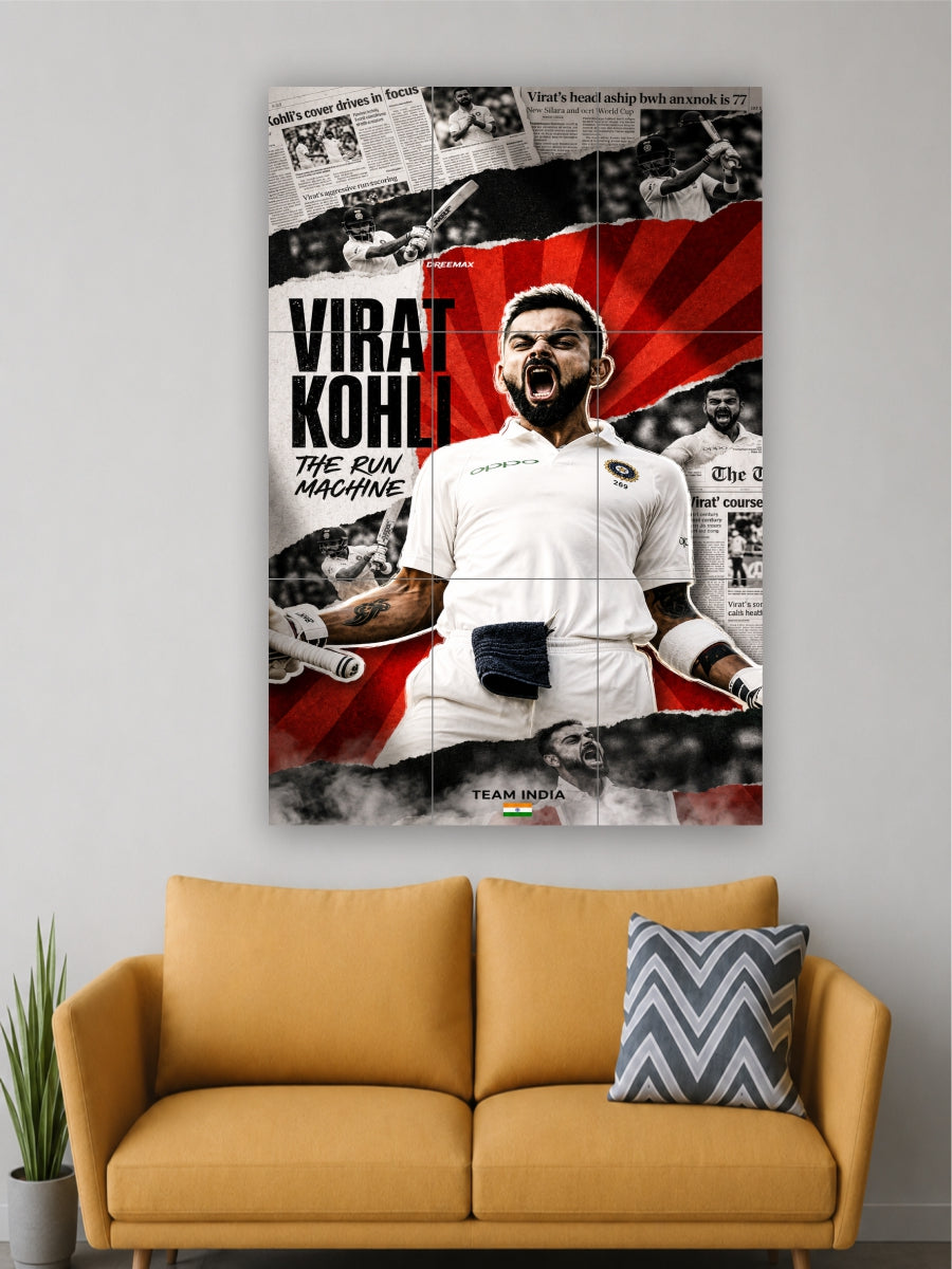 Virat Kohli “The Run Machine” 9-Piece Split Poster