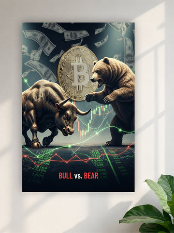 Bull vs Bear Market Stock Poster