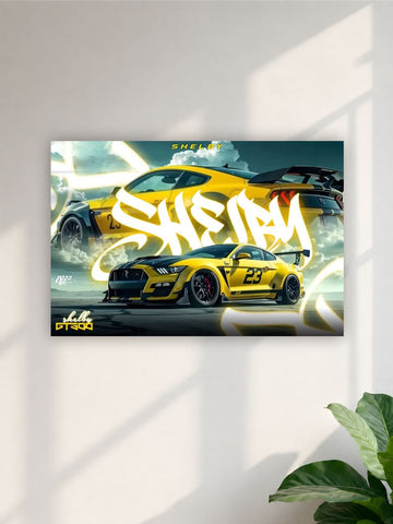Yellow Shelby Mustang GT Sports Car