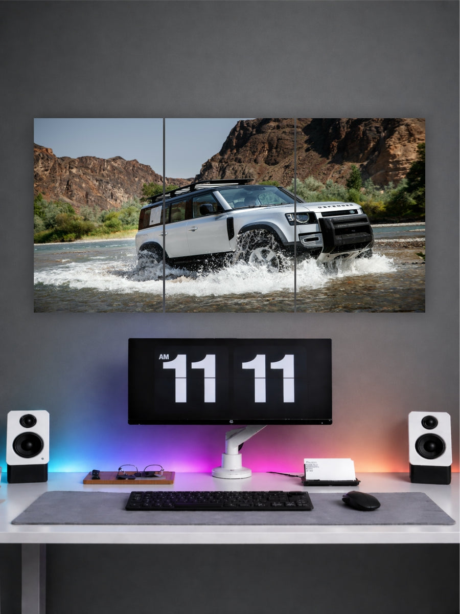 Land Rover Defender Split Poster | Defender Evolution Wall Art