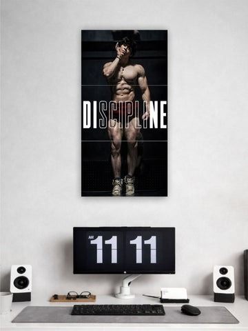 Discipline Gym Motivational Poster Set of 3