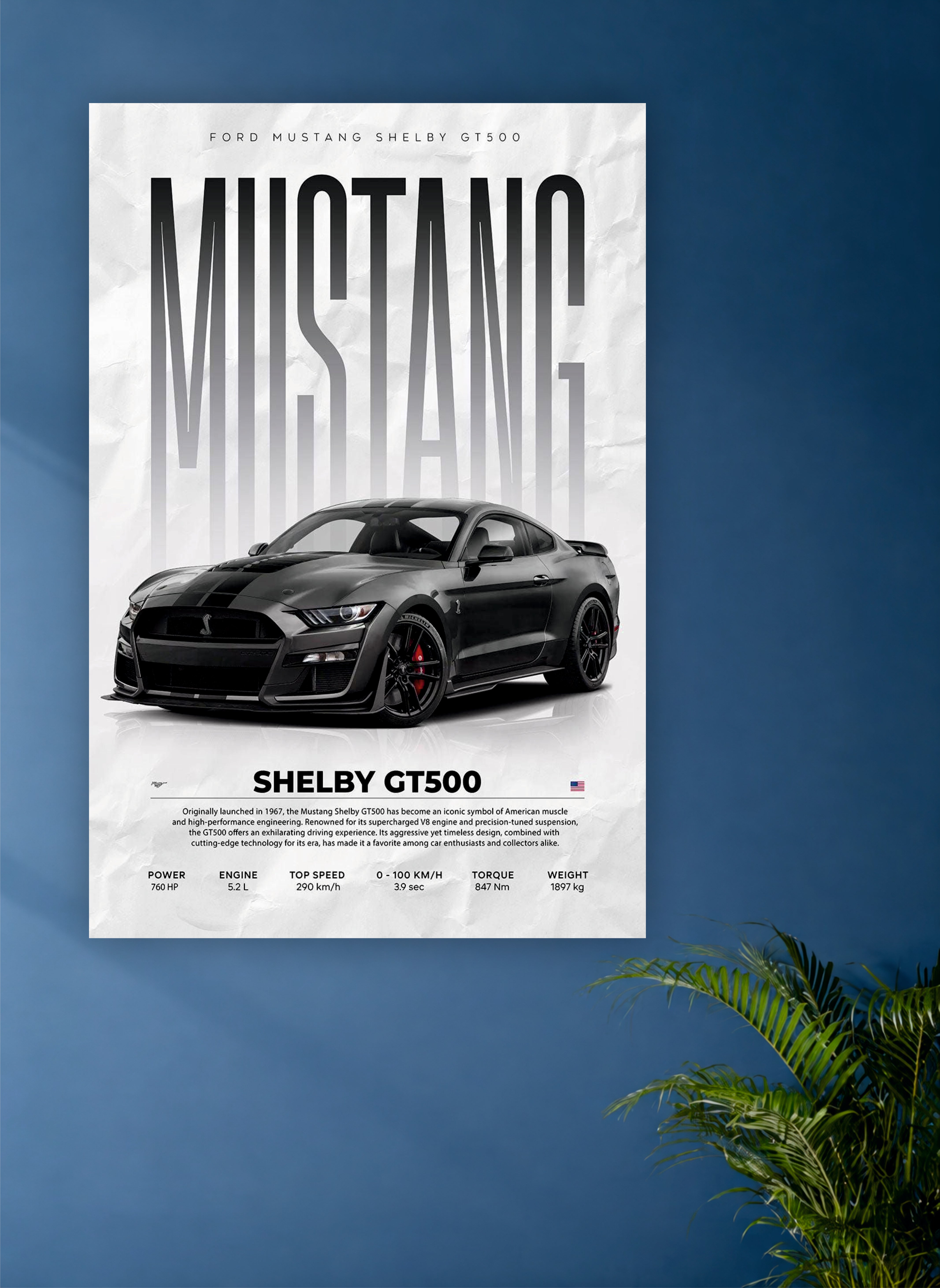 Mustang Shelby GT 500 single car