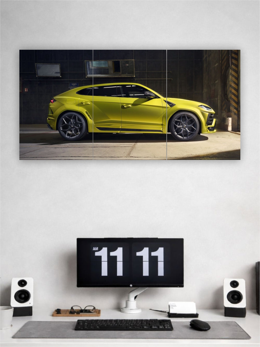 Lamborghini Urus Split Poster | Luxury SUV Wall Art