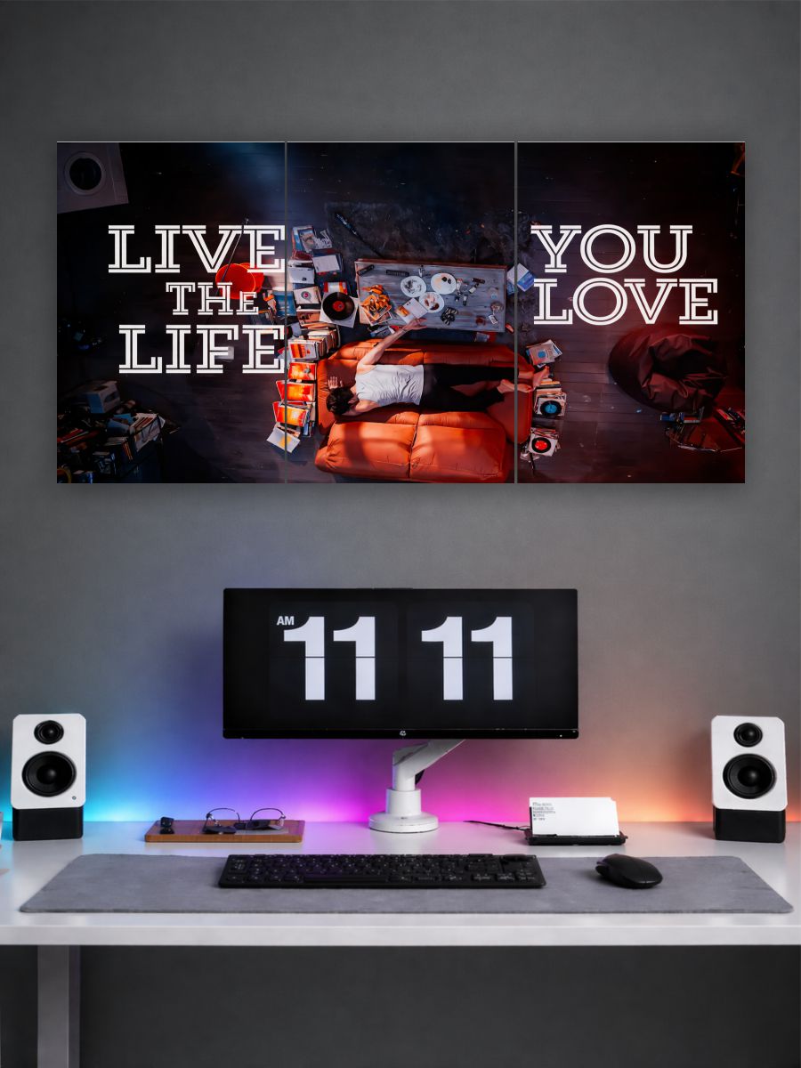 Live The Life Motivational Poster – Aesthetic Lifestyle Wall Art