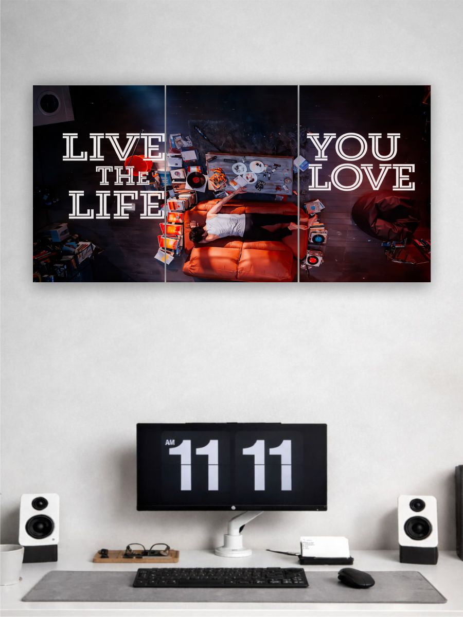 Live The Life Motivational Poster – Aesthetic Lifestyle Wall Art