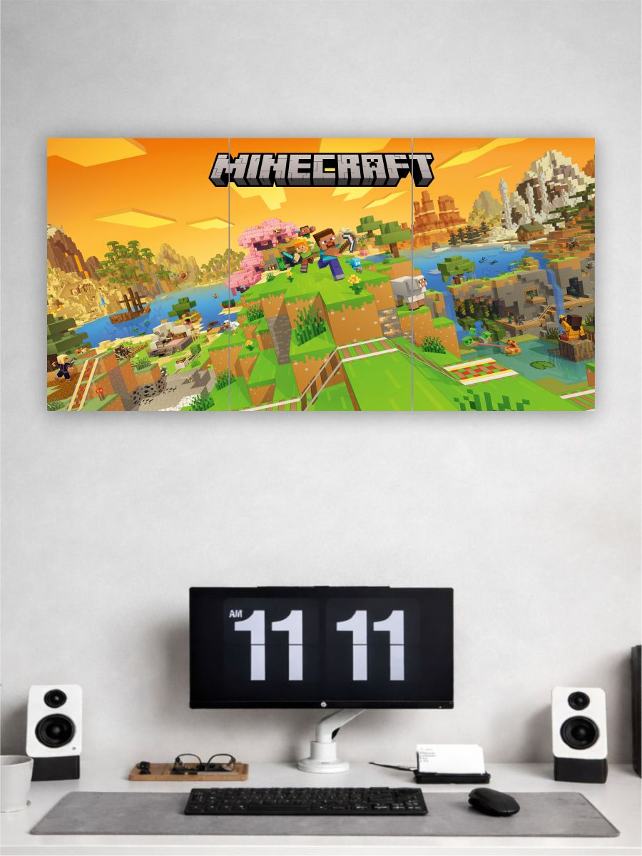 Minecraft-themed wall poster
