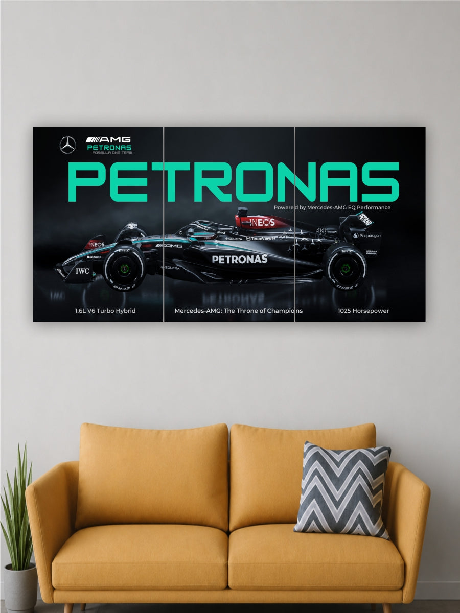 Formula 1 car with Petronas Split Poster